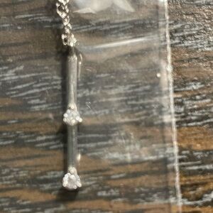 Elegant Siizu Brett Silver Necklace with CZ Accents